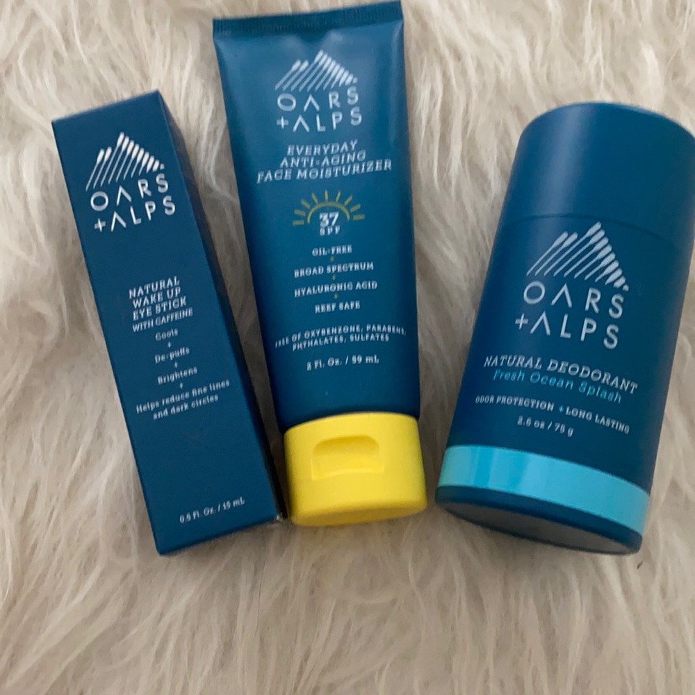 NEW oars and alps set clean organic skincare $128 great deal